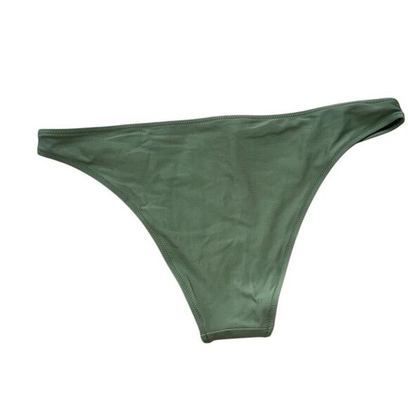 Aerie sz L taupe Green low rise cheeky swim suit bikini bottom NWOT - Picture 5 of 7